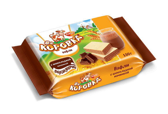 Вафли «Коровка с шоколадной начинкой» 150гр