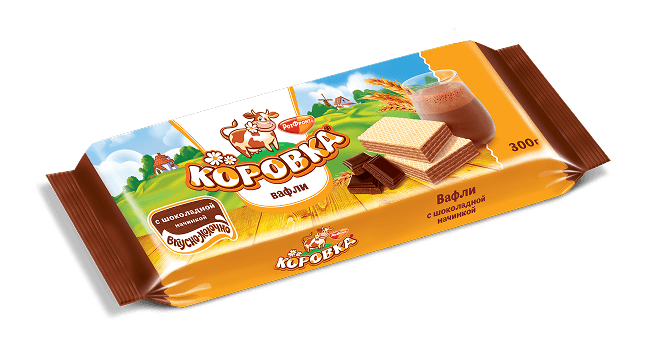 Вафли «Коровка с шоколадной начинкой» 300гр